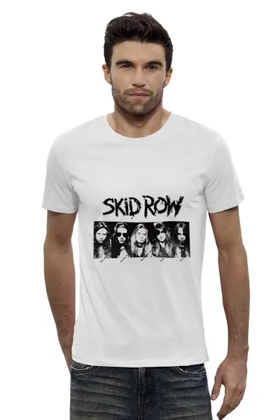 Заказать мужскую футболку в Москве. Футболка базовая Skid Row от st-glaz - готовые дизайны и нанесение принтов.