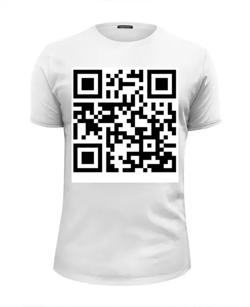 Заказать мужскую футболку в Москве. Футболка базовая QR code от m.production.nova@gmail.com - готовые дизайны и нанесение принтов.