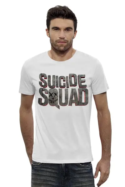 Заказать мужскую футболку в Москве. Футболка базовая Отряд самоубийц от торгаш - готовые дизайны и нанесение принтов.