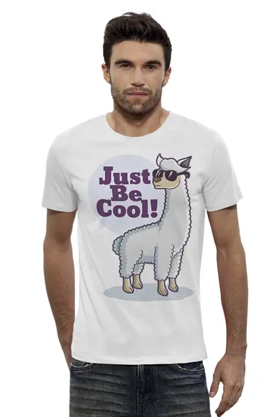 Заказать мужскую футболку в Москве. Футболка базовая Just Be Cool! от ingenervolos@gmail.com - готовые дизайны и нанесение принтов.
