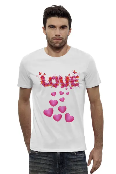Заказать мужскую футболку в Москве. Футболка базовая Любовь от THE_NISE  - готовые дизайны и нанесение принтов.
