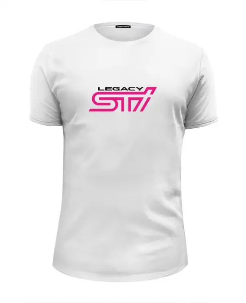Заказать мужскую футболку в Москве. Футболка базовая SUBARU LEGACY STI (Subaru Club 161) от Евгений Лукьянов - готовые дизайны и нанесение принтов.