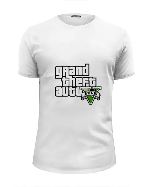Заказать мужскую футболку в Москве. Футболка базовая Grand Theft Auto V от YellowCloverShop - готовые дизайны и нанесение принтов.