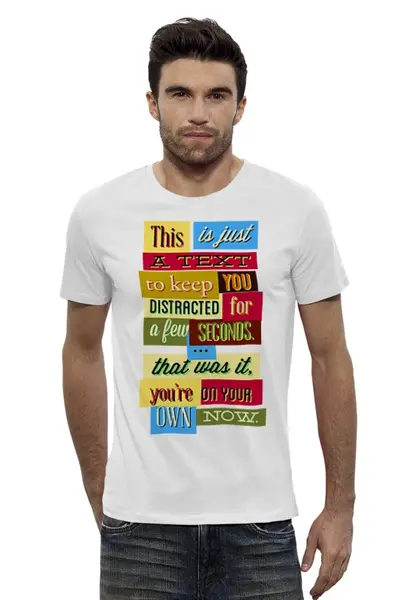 Заказать мужскую футболку в Москве. Футболка базовая Text                    от Savara - готовые дизайны и нанесение принтов.