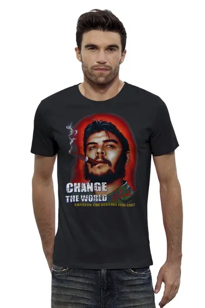 Заказать мужскую футболку в Москве. Футболка базовая Сhe Guevara  от Leichenwagen - готовые дизайны и нанесение принтов.
