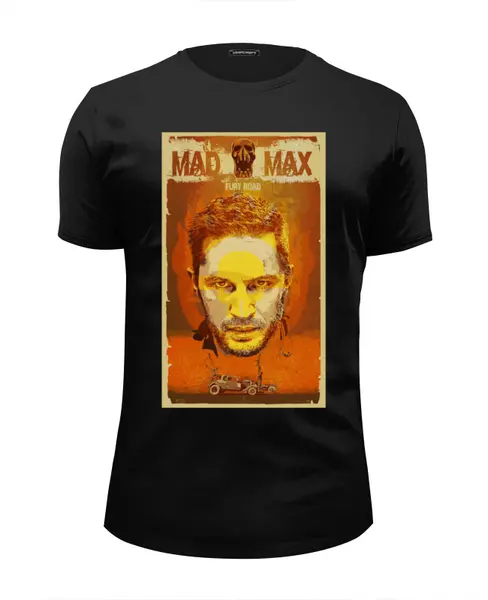 Заказать мужскую футболку в Москве. Футболка базовая Mad Max Fury Road от KinoArt - готовые дизайны и нанесение принтов.