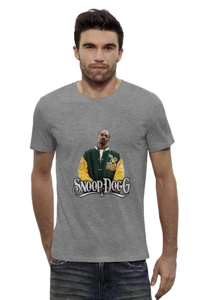 Заказать мужскую футболку в Москве. Футболка базовая Snoop Dogg от wenabase - готовые дизайны и нанесение принтов.