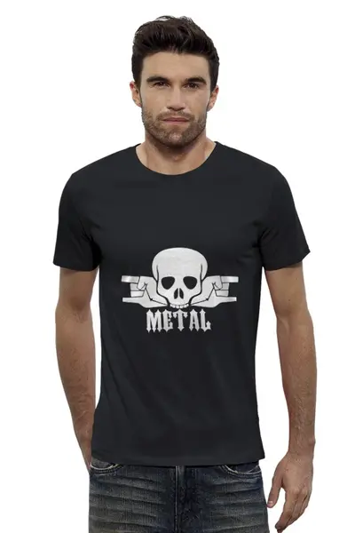 Заказать мужскую футболку в Москве. Футболка базовая Metal от gopotol - готовые дизайны и нанесение принтов.