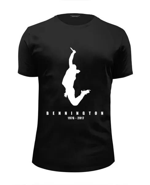 Заказать мужскую футболку в Москве. Футболка базовая Chester Bennington от skynatural - готовые дизайны и нанесение принтов.