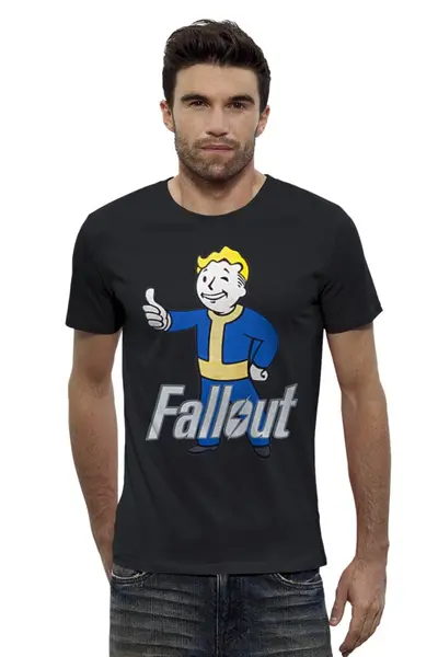 Заказать мужскую футболку в Москве. Футболка базовая Fallout game от Leichenwagen - готовые дизайны и нанесение принтов.