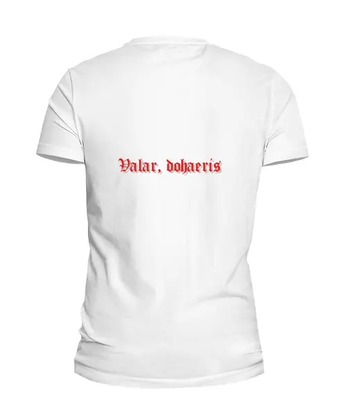 Заказать мужскую футболку в Москве. Футболка базовая валар моргулис от biowulw@yandex.ru - готовые дизайны и нанесение принтов.