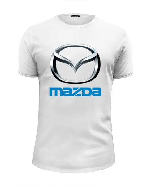 Заказать мужскую футболку в Москве. Футболка базовая MAZDA от DESIGNER   - готовые дизайны и нанесение принтов.