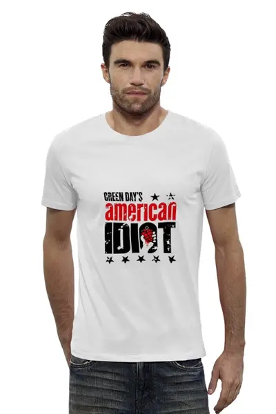 Заказать мужскую футболку в Москве. Футболка базовая AMERICA от gent777 - готовые дизайны и нанесение принтов.