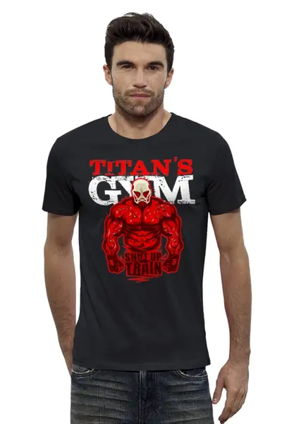 Заказать мужскую футболку в Москве. Футболка базовая Титан от printik - готовые дизайны и нанесение принтов.