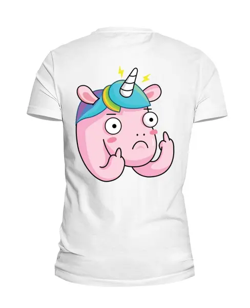 Заказать мужскую футболку в Москве. Футболка базовая Unicorn / Единорог от crash - готовые дизайны и нанесение принтов.