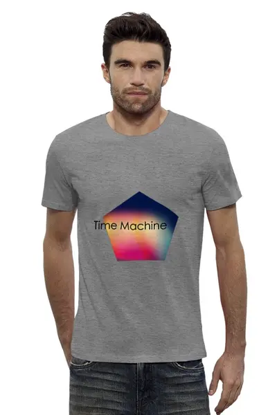 Заказать мужскую футболку в Москве. Футболка базовая Time Machine от JPshirt - готовые дизайны и нанесение принтов.