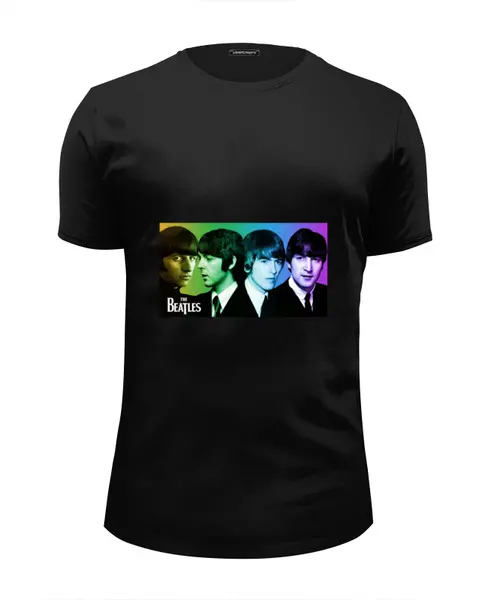 Заказать мужскую футболку в Москве. Футболка базовая The Beatles от Владимир - готовые дизайны и нанесение принтов.