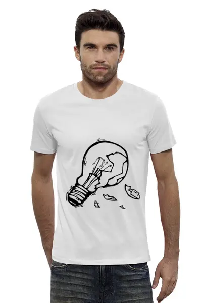 Заказать мужскую футболку в Москве. Футболка базовая Идея! от Илья - готовые дизайны и нанесение принтов.