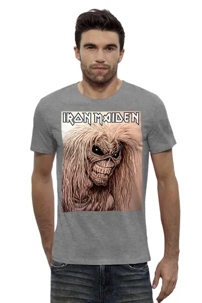 Заказать мужскую футболку в Москве. Футболка базовая Iron Maiden Band от Leichenwagen - готовые дизайны и нанесение принтов.