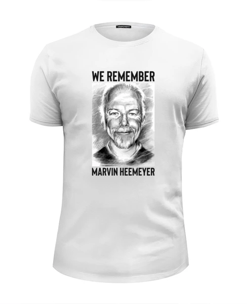 Заказать мужскую футболку в Москве. Футболка базовая Marvin Heemeyer White t-shirt от Alcochat - готовые дизайны и нанесение принтов.