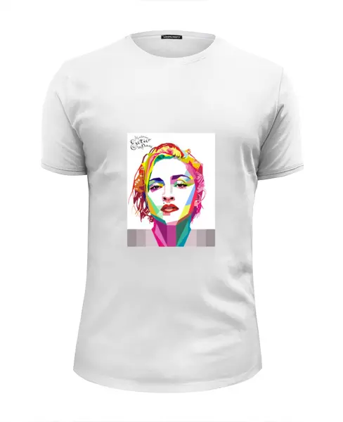 Заказать мужскую футболку в Москве. Футболка базовая Madonna от Fedor - готовые дизайны и нанесение принтов.