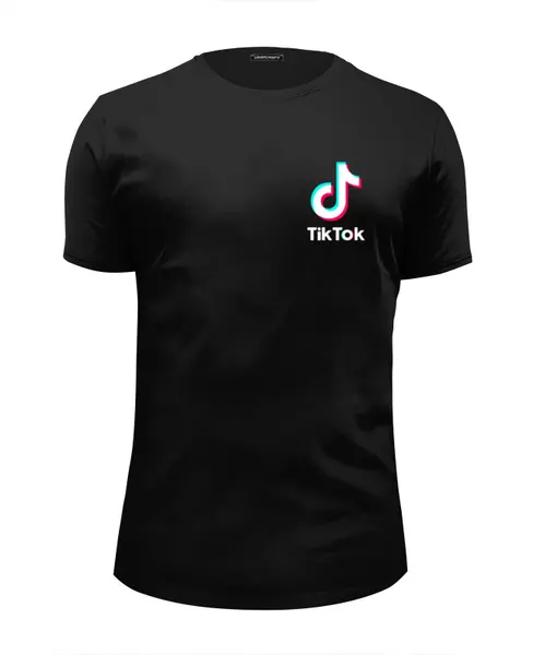 Заказать мужскую футболку в Москве. Футболка базовая TikTok  от DESIGNER   - готовые дизайны и нанесение принтов.
