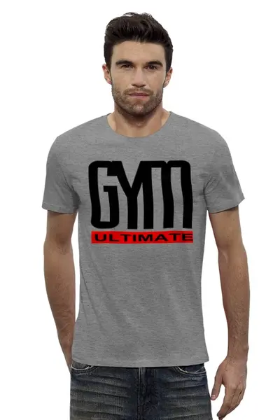 Заказать мужскую футболку в Москве. Футболка базовая GYM ULTIMATE от Алексс Неро - готовые дизайны и нанесение принтов.