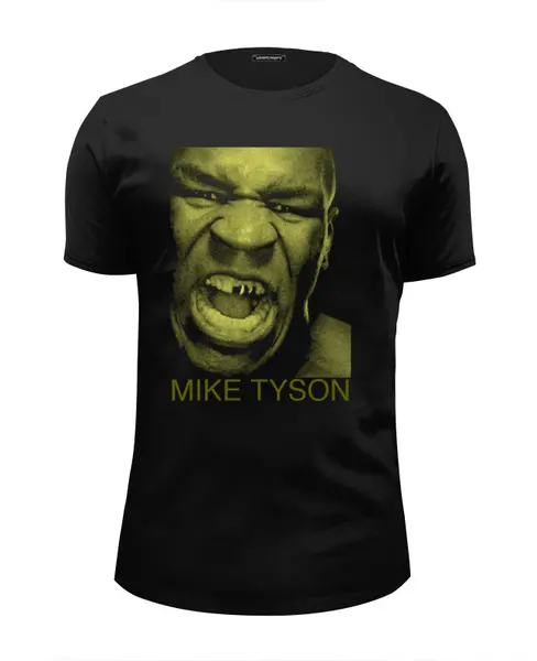 Заказать мужскую футболку в Москве. Футболка базовая Mike Tyson от KinoArt - готовые дизайны и нанесение принтов.