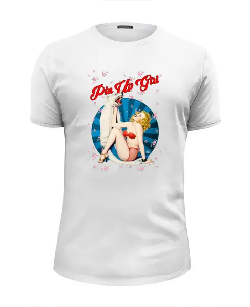 Заказать мужскую футболку в Москве. Футболка базовая Pin Up Girl от OEX design - готовые дизайны и нанесение принтов.