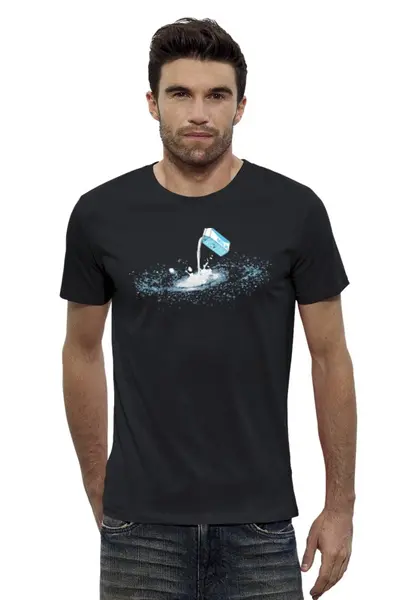 Заказать мужскую футболку в Москве. Футболка базовая Молочная галактика от printik - готовые дизайны и нанесение принтов.