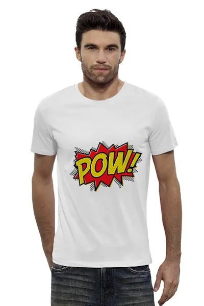 Заказать мужскую футболку в Москве. Футболка базовая Pooow! от ivanium - готовые дизайны и нанесение принтов.
