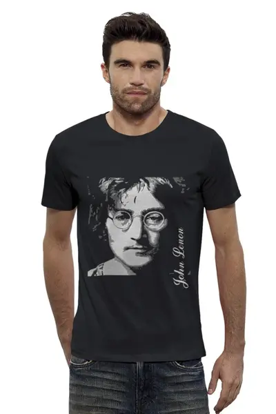 Заказать мужскую футболку в Москве. Футболка базовая John Lennon от Goser - готовые дизайны и нанесение принтов.