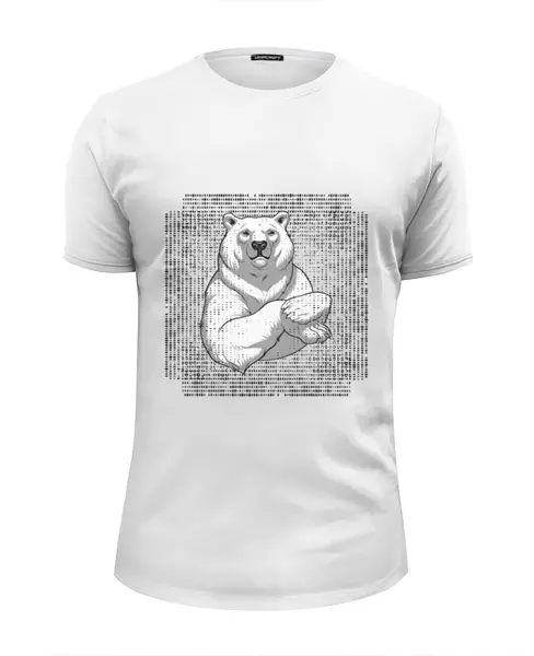Заказать мужскую футболку в Москве. Футболка базовая polar bear от stepan gilev - готовые дизайны и нанесение принтов.