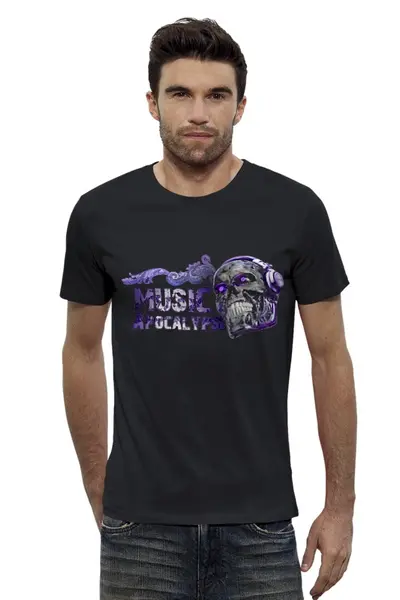 Заказать мужскую футболку в Москве. Футболка базовая Music Apocalypse от triton - готовые дизайны и нанесение принтов.