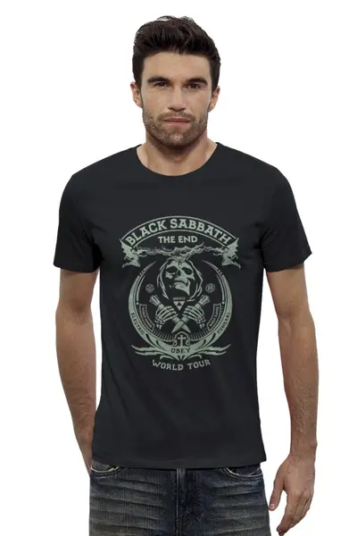 Заказать мужскую футболку в Москве. Футболка базовая "Black Sabbath" от Fedor - готовые дизайны и нанесение принтов.