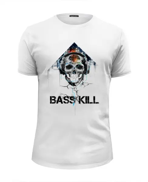 Заказать мужскую футболку в Москве. Футболка базовая BASS KILL от TheAndarz  - готовые дизайны и нанесение принтов.