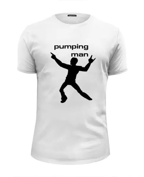 Заказать мужскую футболку в Москве. Футболка базовая Pumping Man #1 от no.limit - готовые дизайны и нанесение принтов.