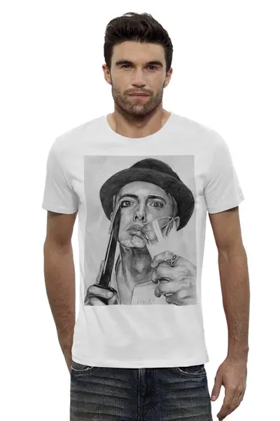 Заказать мужскую футболку в Москве. Футболка базовая Eminem от FOR YOU - готовые дизайны и нанесение принтов.