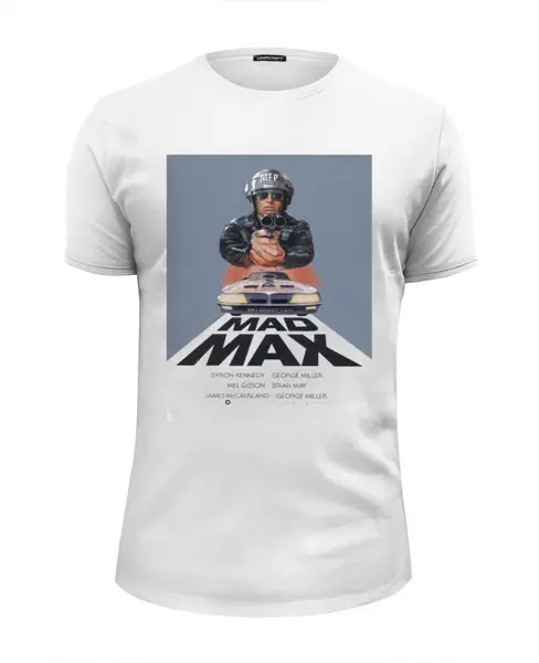 Заказать мужскую футболку в Москве. Футболка базовая Mad Max  от KinoArt - готовые дизайны и нанесение принтов.