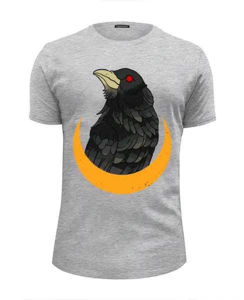 Заказать мужскую футболку в Москве. Футболка базовая Crow&Moon от balden - готовые дизайны и нанесение принтов.