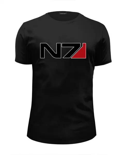 Заказать мужскую футболку в Москве. Футболка базовая N7 - Mass Effect от Nos  - готовые дизайны и нанесение принтов.