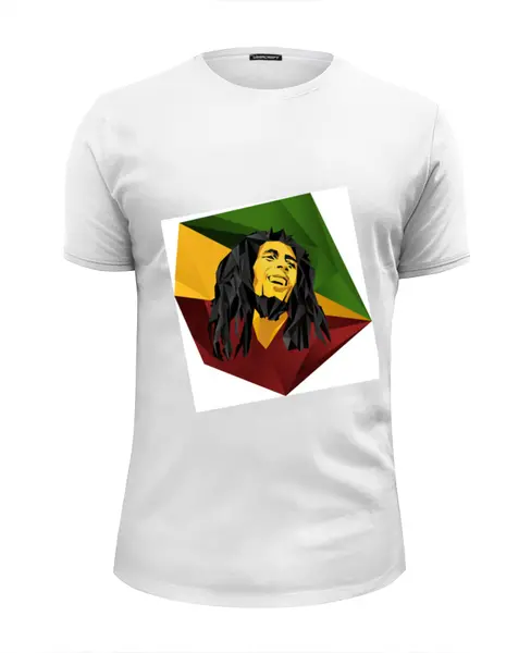 Заказать мужскую футболку в Москве. Футболка базовая Bob Marley от Alexander Volkov Lixolese - готовые дизайны и нанесение принтов.