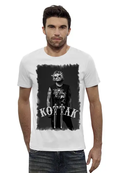 Заказать мужскую футболку в Москве. Футболка базовая James Kottak ( Scorpions) от Leichenwagen - готовые дизайны и нанесение принтов.