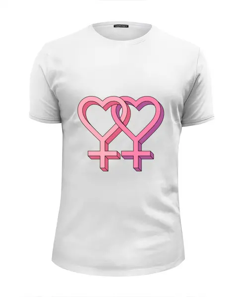 Заказать мужскую футболку в Москве. Футболка базовая Lesbian love от td-1991@yandex.ru - готовые дизайны и нанесение принтов.