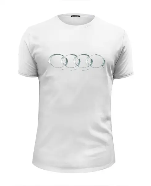 Заказать мужскую футболку в Москве. Футболка базовая Футболка "Audi  Red" от Ольга - готовые дизайны и нанесение принтов.