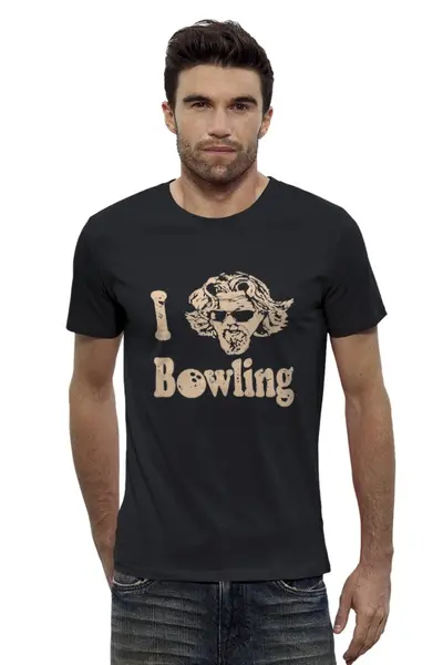 Заказать мужскую футболку в Москве. Футболка базовая Love Bowling от skynatural - готовые дизайны и нанесение принтов.