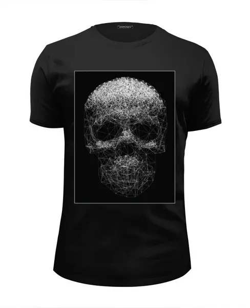 Заказать мужскую футболку в Москве. Футболка базовая skull геометрия от chebotaevbaks@gmail.com - готовые дизайны и нанесение принтов.