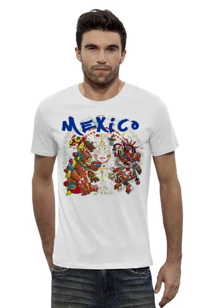 Заказать мужскую футболку в Москве. Футболка базовая MEXICO от ursik - готовые дизайны и нанесение принтов.