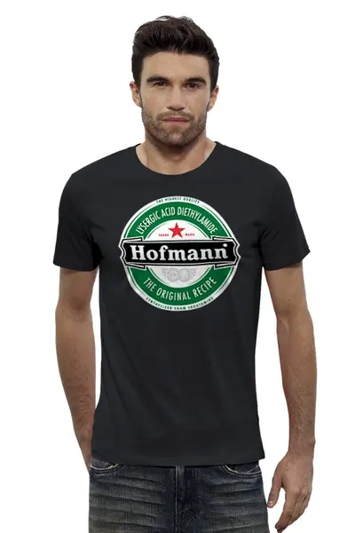 Заказать мужскую футболку в Москве. Футболка базовая Хофман от printik - готовые дизайны и нанесение принтов.
