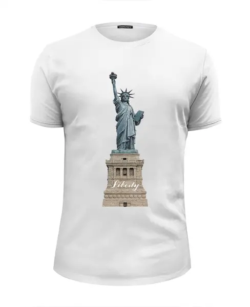 Заказать мужскую футболку в Москве. Футболка базовая Liberty от Nalivaev - готовые дизайны и нанесение принтов.